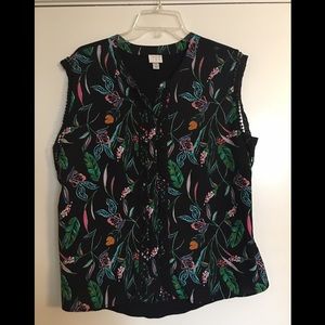 Black and floral top